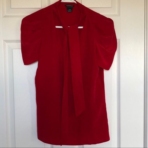 Club Monaco red silk blouse - Picture 2 of 6